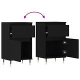 Sideboards 2 pcs Black 40x35x70 cm Engineered Wood 831135