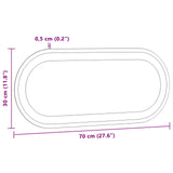 LED Bathroom Mirror Transparent 70 x 30 cm Tempered Glass 42045852