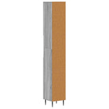 Bathroom Cabinet with Open Shelf HAARLEM Grey Sonoma 896821