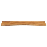 ZNTS Desk Top with Curve 160x50x2.5 cm Solid Wood Rough Mango 370213