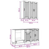 Kitchen Unit LUCCA 5 pcs Black Engineered Wood 3438266