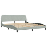 Bed Frame "Dover" Light Grey 180x200 cm Super King Velvet 373336