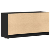 TV Cabinet with LED Black 100x34x50 cm Engineered Wood 852216