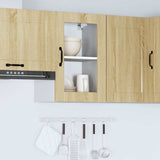 Kitchen Wall Cabinet with Glass Door Porto Sonoma Oak 854010