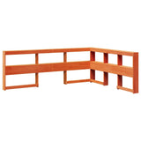 Bookcase Bed without Mattress Wax Brown 160x200cm Solid Wood Pine 3324456