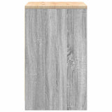 Garage Storage Cabinet Grey Sonoma 60x51x85 cm Solid Wood Pine 860576