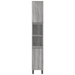 ZNTS 3 Piece Bathroom Cabinet Set Grey Sonoma Engineered Wood 3187803