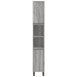 ZNTS 3 Piece Bathroom Cabinet Set Grey Sonoma Engineered Wood 3187803
