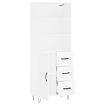 Highboard White 69.5x34x180 cm Engineered Wood 3190013