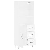 Highboard White 69.5x34x180 cm Engineered Wood 3190013