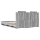 Bed Frame without Mattress Grey Sonoma 150x200 cm King Size 3209917