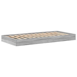 Bookcase Bed Grey sonoma 75 x 190 cm Engineered wood 3335758