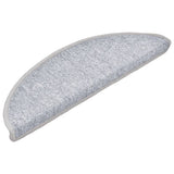 Carpet Stair Treads 15 pcs Light Grey 56x17x3 cm 133879