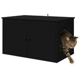 Cat House Black 85 x 55 x 50.5 cm Engineered Wood 8000726