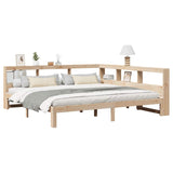 Bookcase Bed without Mattress 180x200 cm Super King Solid Wood Pine 3324373
