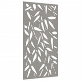 Garden Wall Decoration 105x55 cm Corten Steel Bamboo Leaf Design 824483