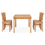 ZNTS 5 Piece Garden Dining Set Solid Teak Wood 3060028