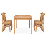 ZNTS 5 Piece Garden Dining Set Solid Teak Wood 3060028