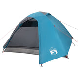 ZNTS Camping Tent Dome 4-Person Blue Waterproof 94336