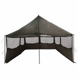 Family Tent Brown grey 450 x 400 x 265 cm Polyester and Steel 42029014