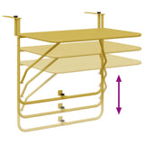 Hanging Balcony Table Folding Gold 60 x 39 x 65 cm Steel 42008076