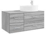 Bathroom Furniture Set 2 pcs Grey Sonoma Engineered Wood 3404013