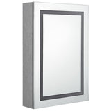 LED Bathroom Mirror Cabinet Concrete Grey 50x13x70 cm 326488