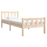 Bed Frame without Mattress Solid Wood Single 810644