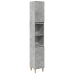 ZNTS 3 Piece Bathroom Furniture Set Concrete Grey Engineered Wood 3324949