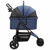 Folding Pet Stroller Adjustable Blue 78 x 54 x 101 cm Polyester 42012439