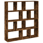 Book Cabinet Smoked Oak 132x29x141.5 cm Engineered Wood 3310311