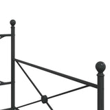 Daybed with Trundle without Mattress Black 100x190 cm Steel 4104676