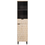 Bathroom Cabinet with Shelf Black and White 38 x 33 x 160 cm 4017886