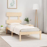 Bed Frame without Mattress 75x190 cm Small Single Solid Wood 3104633