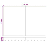 Manual Retractable Awning with LEDs Sand 3425560