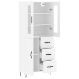 Highboard White 69.5x34x180 cm Engineered Wood 3198497