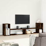 TV Cabinets 2 pcs Smoked Oak 100x30x50 cm Engineered Wood 840797
