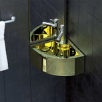 Wash Basin with Overflow 45x32x12.5 cm Ceramic Gold 143482
