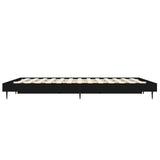 Bed Frame without Mattress Black 135x190 cm Double Engineered Wood 832286