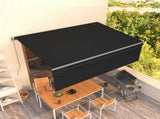 3069419 Manual Retractable Awning with Blind 4x3m Anthracite