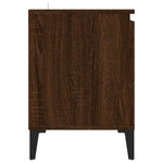 TV Cabinet with Metal Legs Brown Oak 103.5x35x50 cm 813163