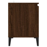 TV Cabinet with Metal Legs Brown Oak 103.5x35x50 cm 813163