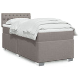 Box Spring Bed with Mattress Taupe 100x200 cm Fabric 3285810