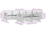 Outdoor Sofa Set 7 pcs Natural Polyester 3374959