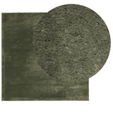 Rug HUARTE Short Pile Soft and Washable Forest Green 200x200 cm 375099