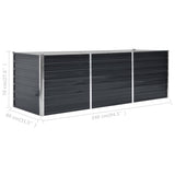 Garden Raised Bed Anthracite 240x80x77 cm Galvanised Steel 45726