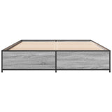 Bed Frame without Mattress Grey Sonoma 135x190 cm Double 3279860