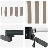Electric Retractable Awning Light Grey and White 3.5 x 2 m 3425715