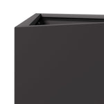 ZNTS Garden Planter Black Triangular 50x43x75 cm Steel 851171