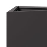 ZNTS Garden Planter Black Triangular 50x43x75 cm Steel 851171